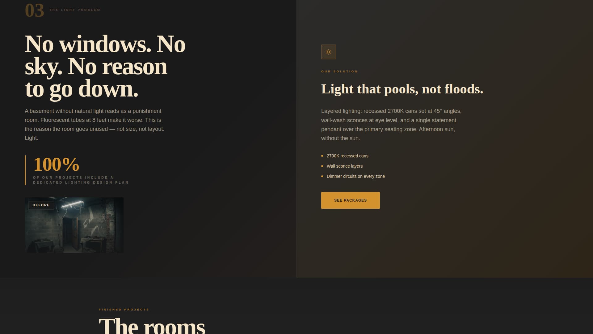 Basement Renovation Pricing Website Template