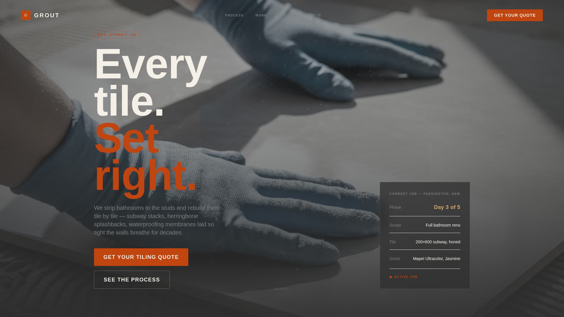 Flooring & Tiling Professional Website Template