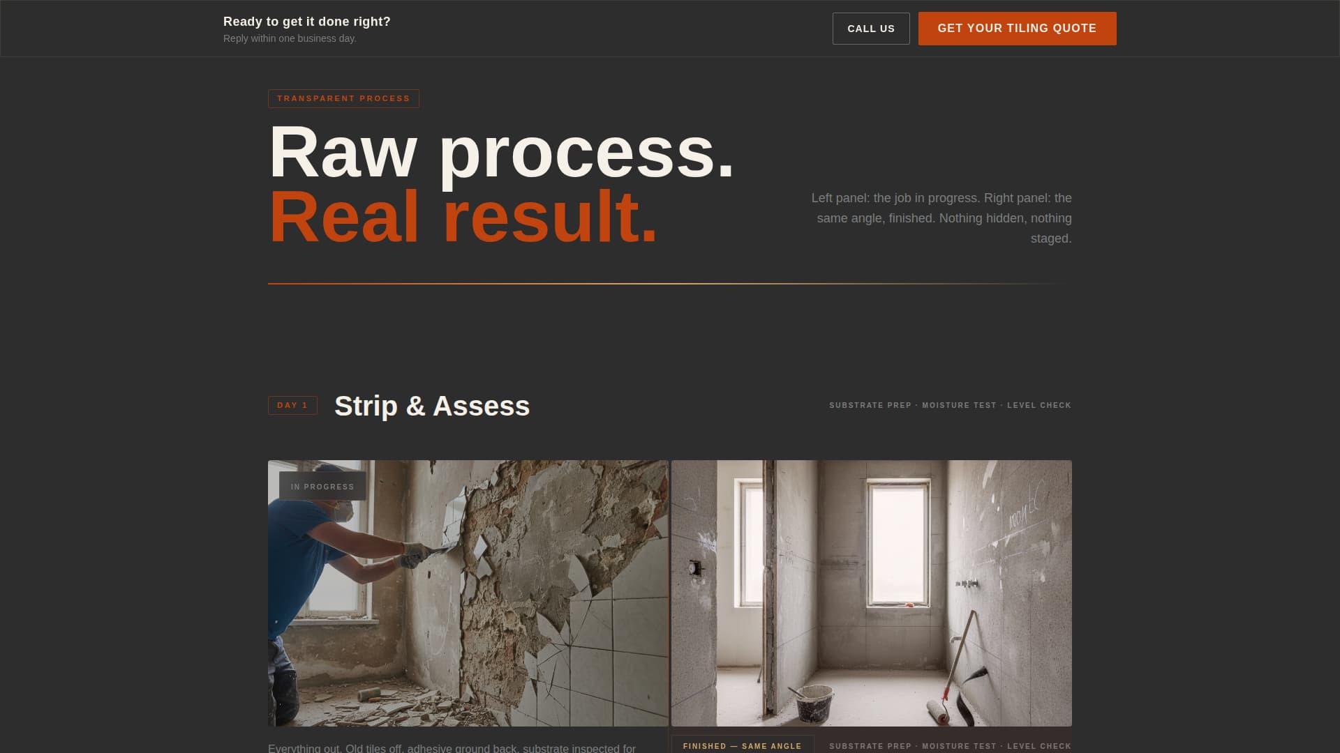 Flooring & Tiling Professional Website Template
