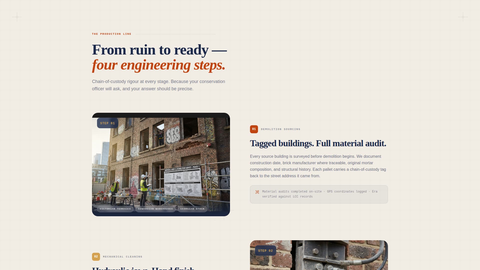 Salvage - Reclaimed Brickrecycler Landing Page Template