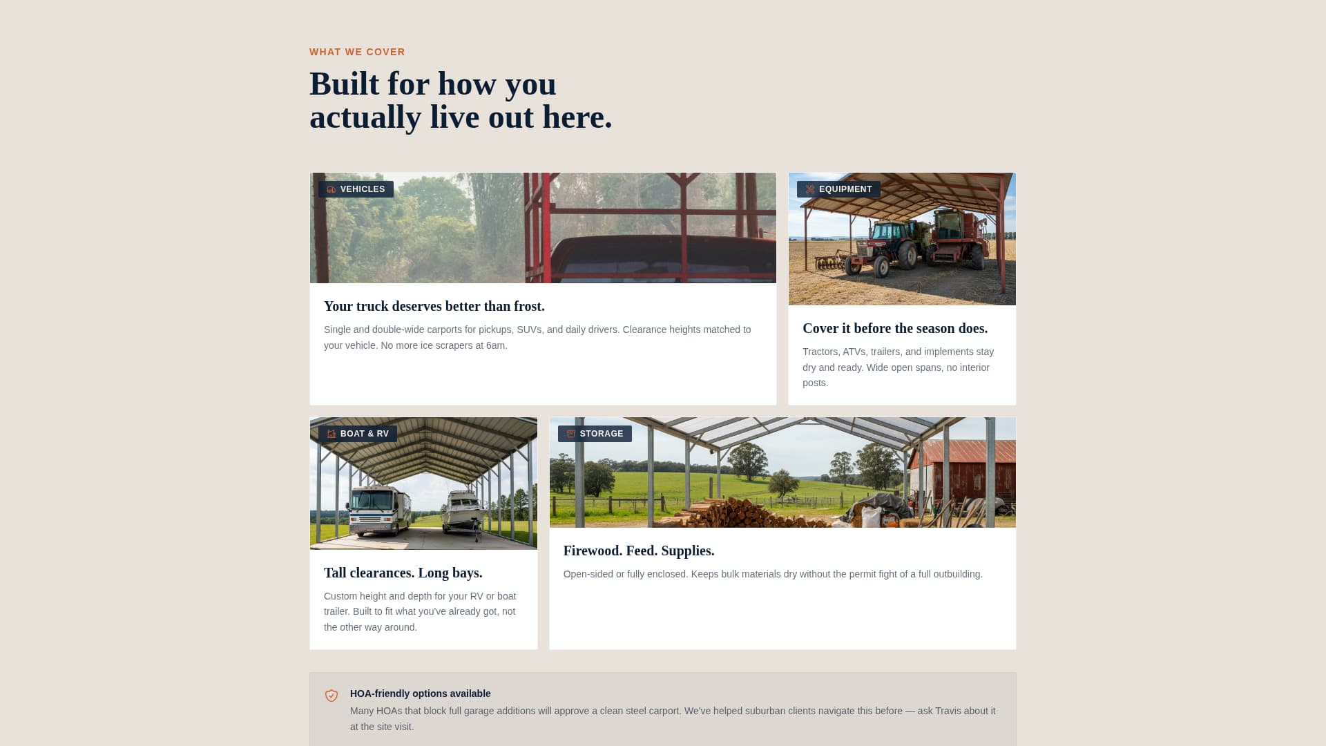 Shelter - Dependable Carport Landing Page Template
