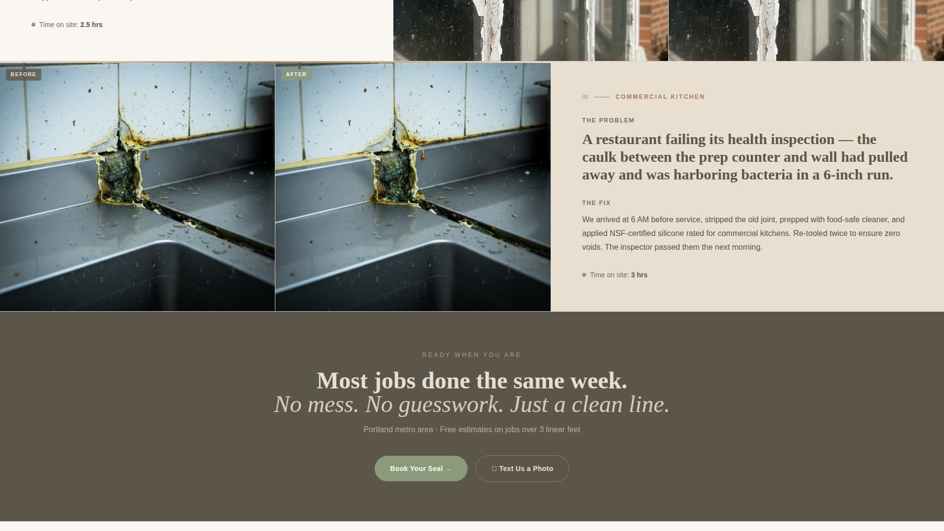 Seal - Flawless Caulking Landing Page Template