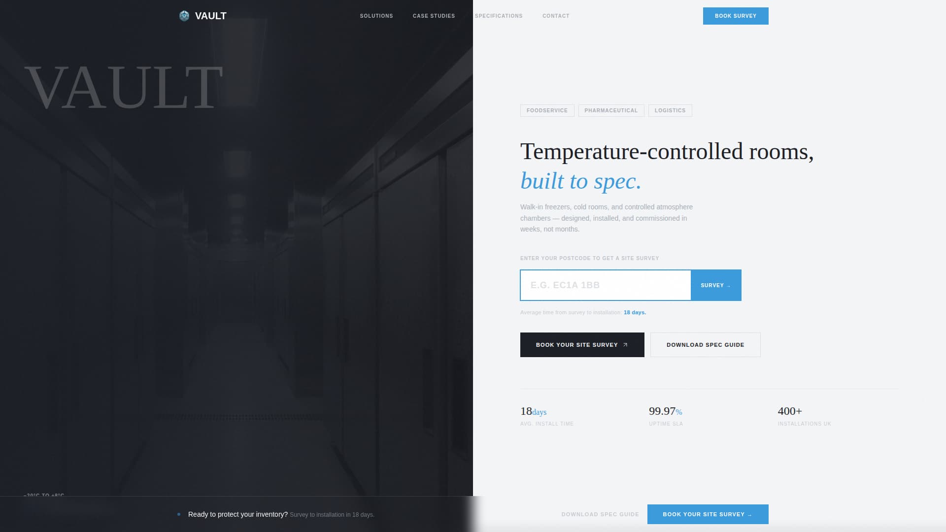 Advanced Specialty Construction Appointment Booking Website Template