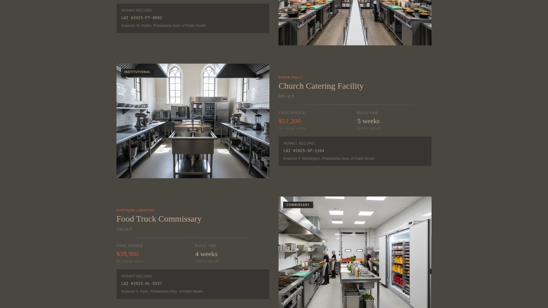 Specialty Construction Pricing & Packages Website Template