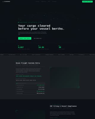 Clearance - Precision Brokerage Landing Page Template