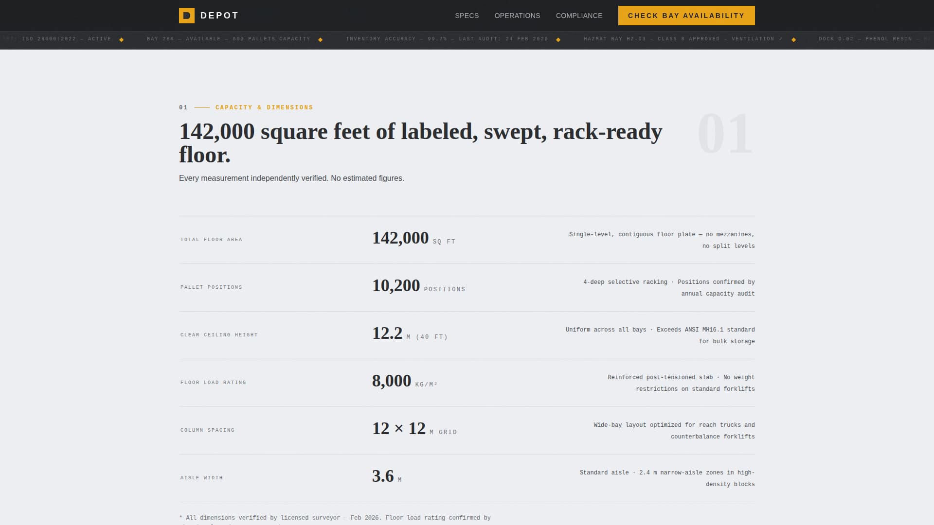 Depot - Industrial Storage Landing Page Template
