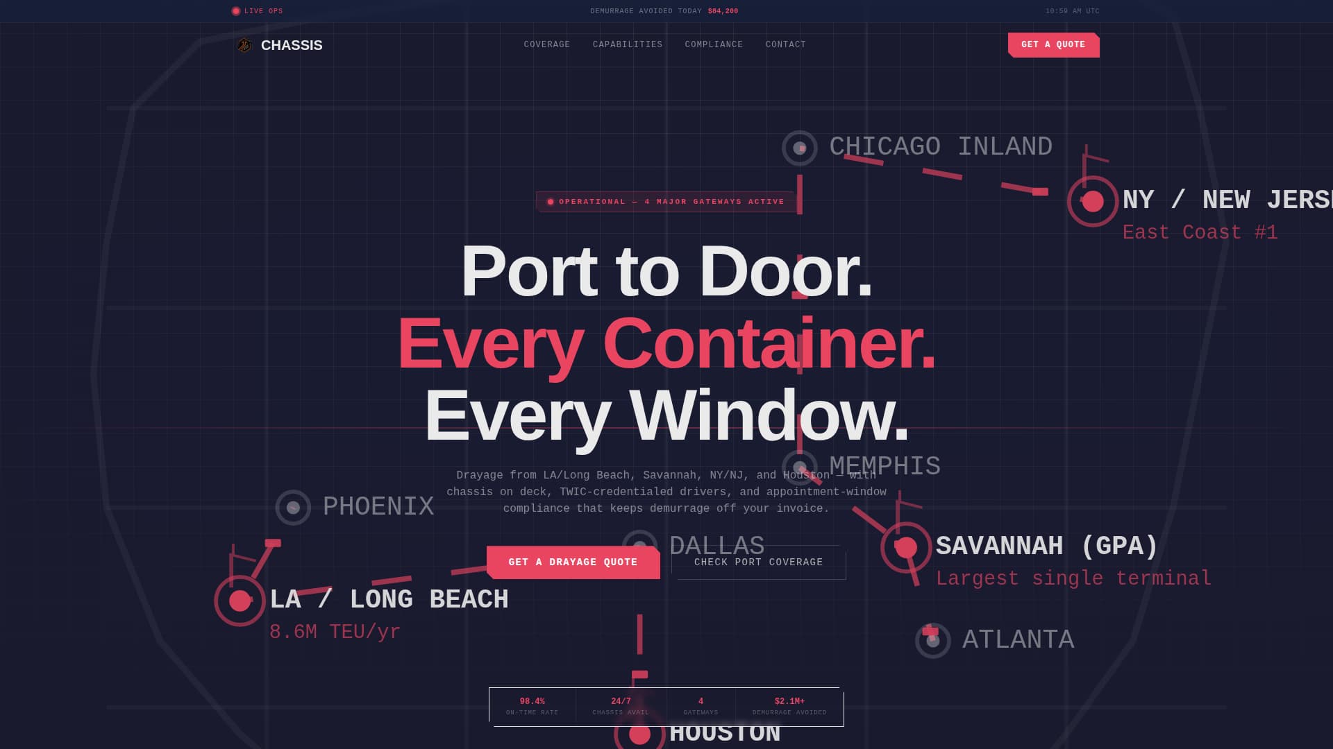 Freight & Cargo Specialist Professional Website Template
