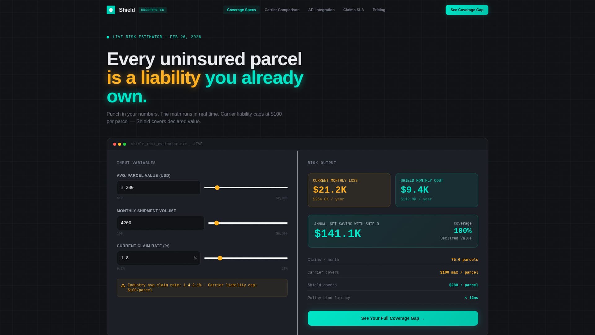 E-Commerce Parcel Logistics Pricing Website Template