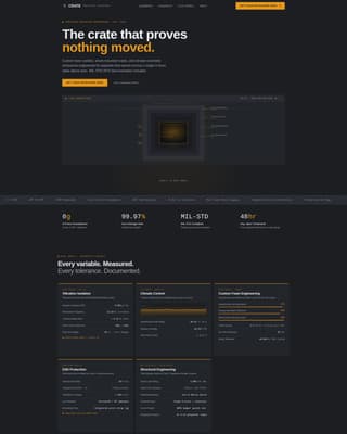 Crate - Precision Electronicspackaging Landing Page Template