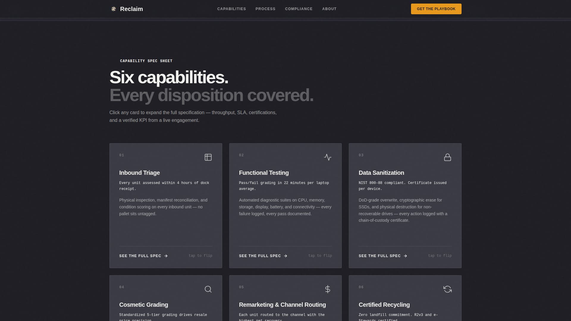 Reclaim - Precision Reverselogistics Landing Page Template