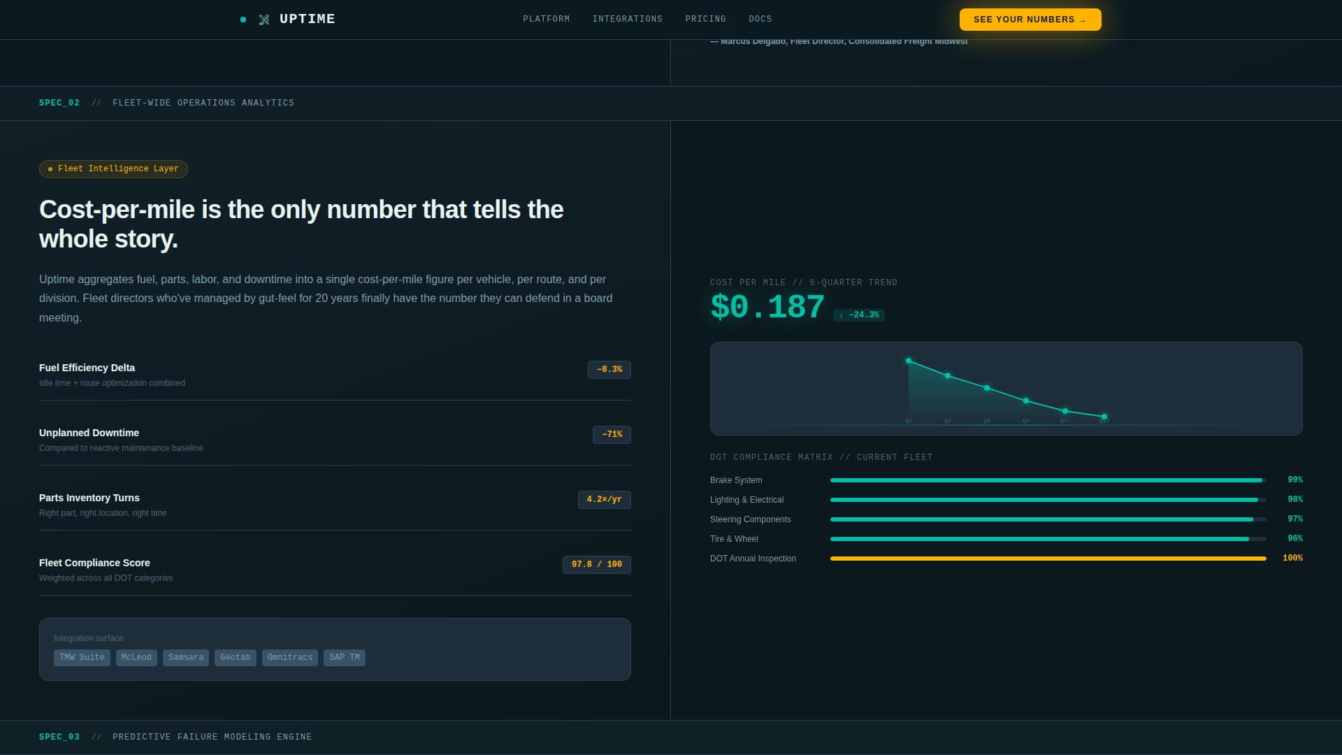 Fleet & Transportation Management Cost Calculator Website Template