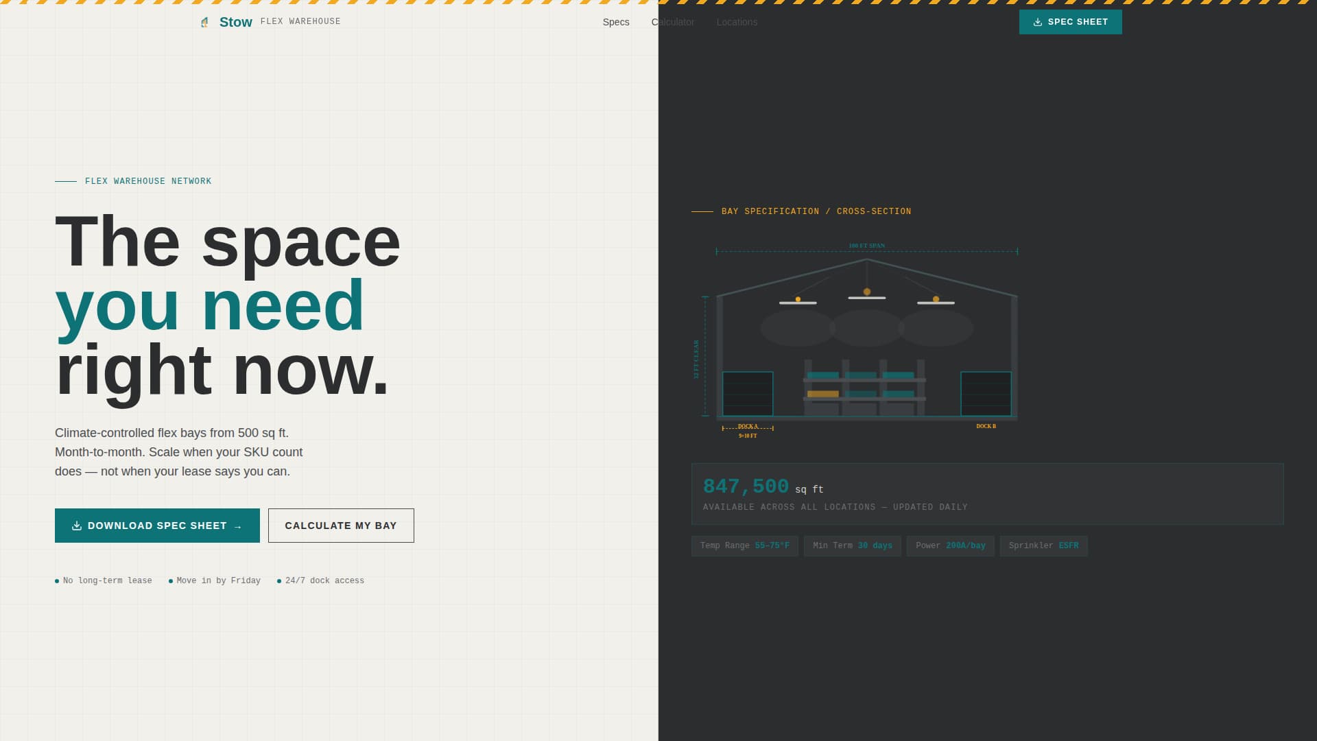 Advanced Warehouse & Distribution Cost Estimator Website Template