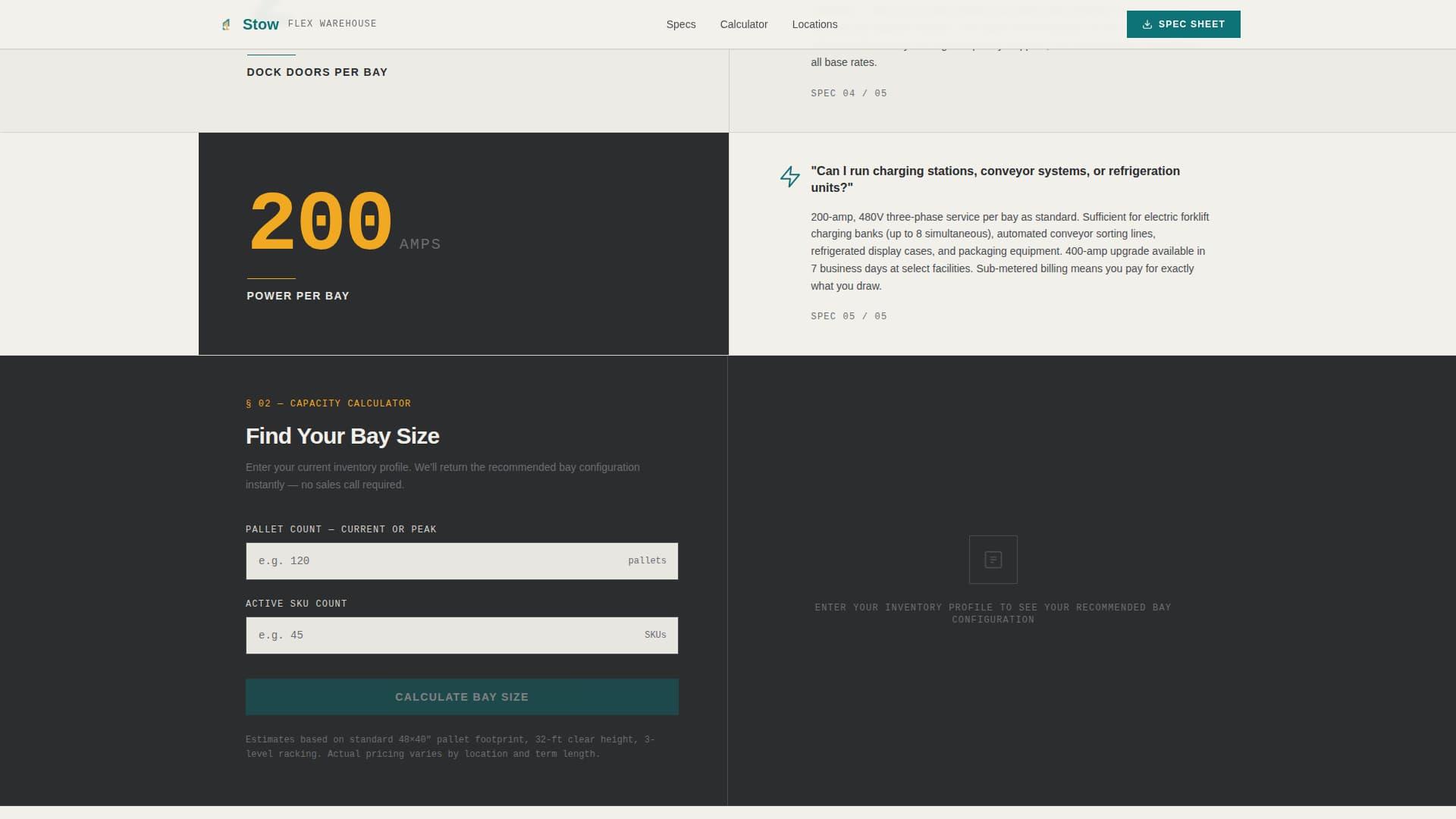 Advanced Warehouse & Distribution Cost Estimator Website Template