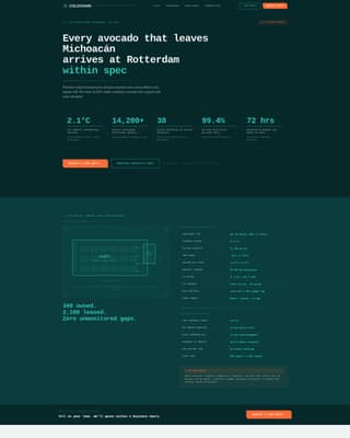 Coldchain - Precision Freight Landing Page Template