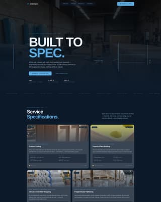 Cratespec - Precision Packaging Landing Page Template