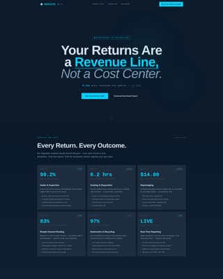 Reroute - Powerful Reverselogistics Landing Page Template