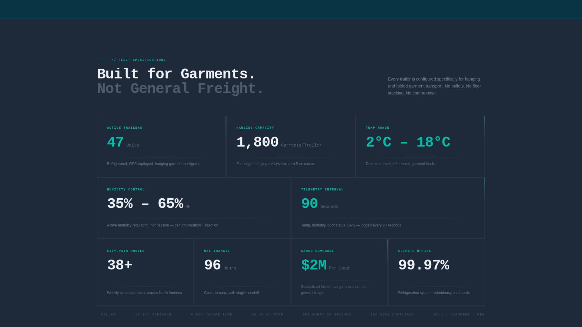 Frosthaul - Precision Fashionlogistics Landing Page Template