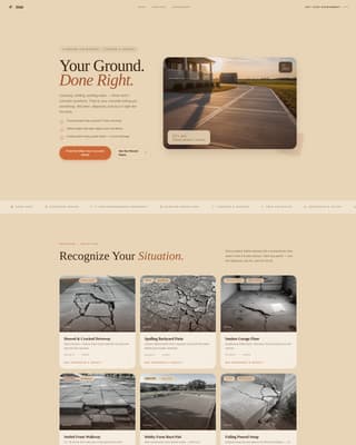 Concrete Products Portfolio & Case Study Website Template