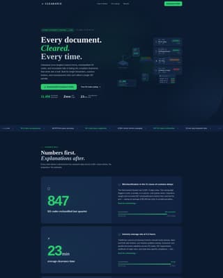 Clearance — Advanced Customs Documentation Landing Page Template