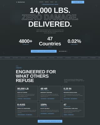 Machinecrate - Precision Heavyequipment Landing Page Template