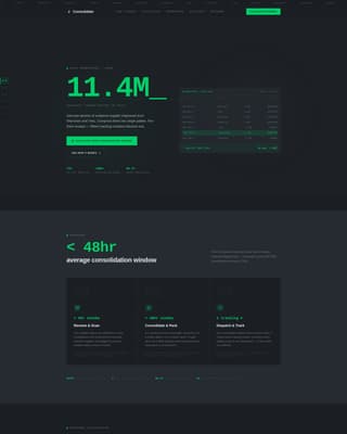 Consolidate - Powerful Packageconsolidation Landing Page Template