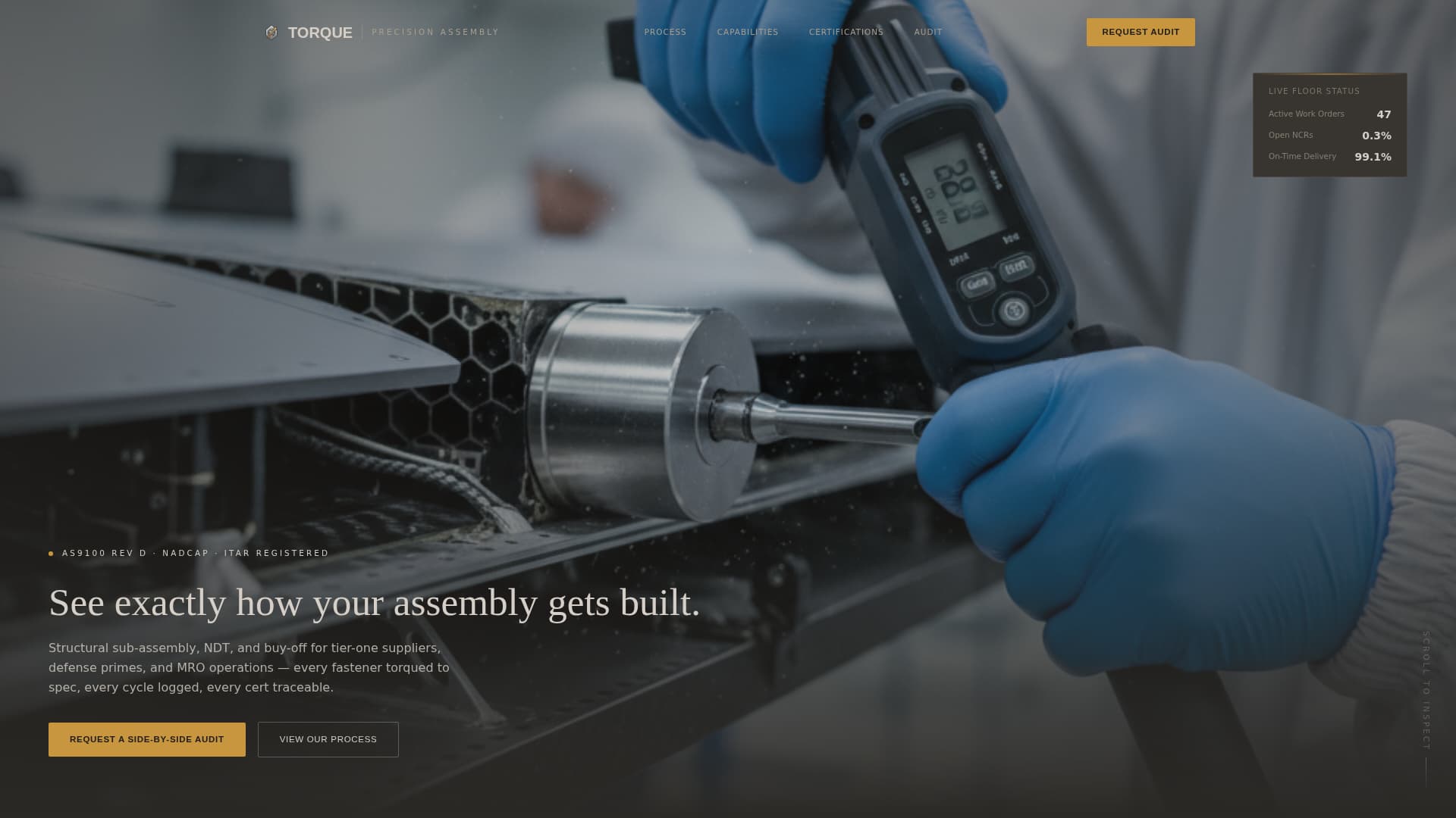 Aerospace Assembly & Defense Contractor Website Template