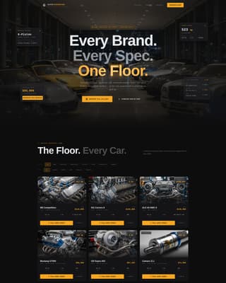 Showroom - Cinematic Multibrand Landing Page Template