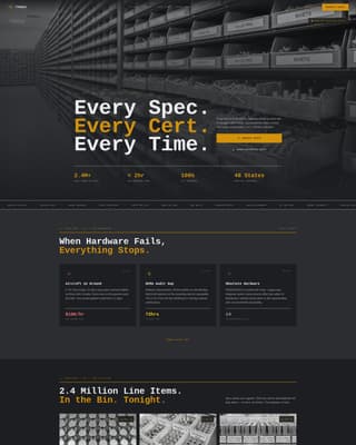 Aerospace Fastener & Hardware Distributor Website Template
