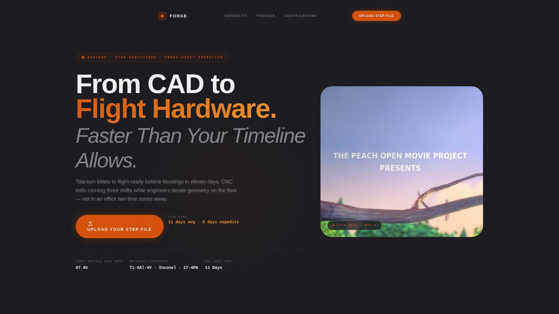 Aerospace Rapid Prototyping Shop Website Template