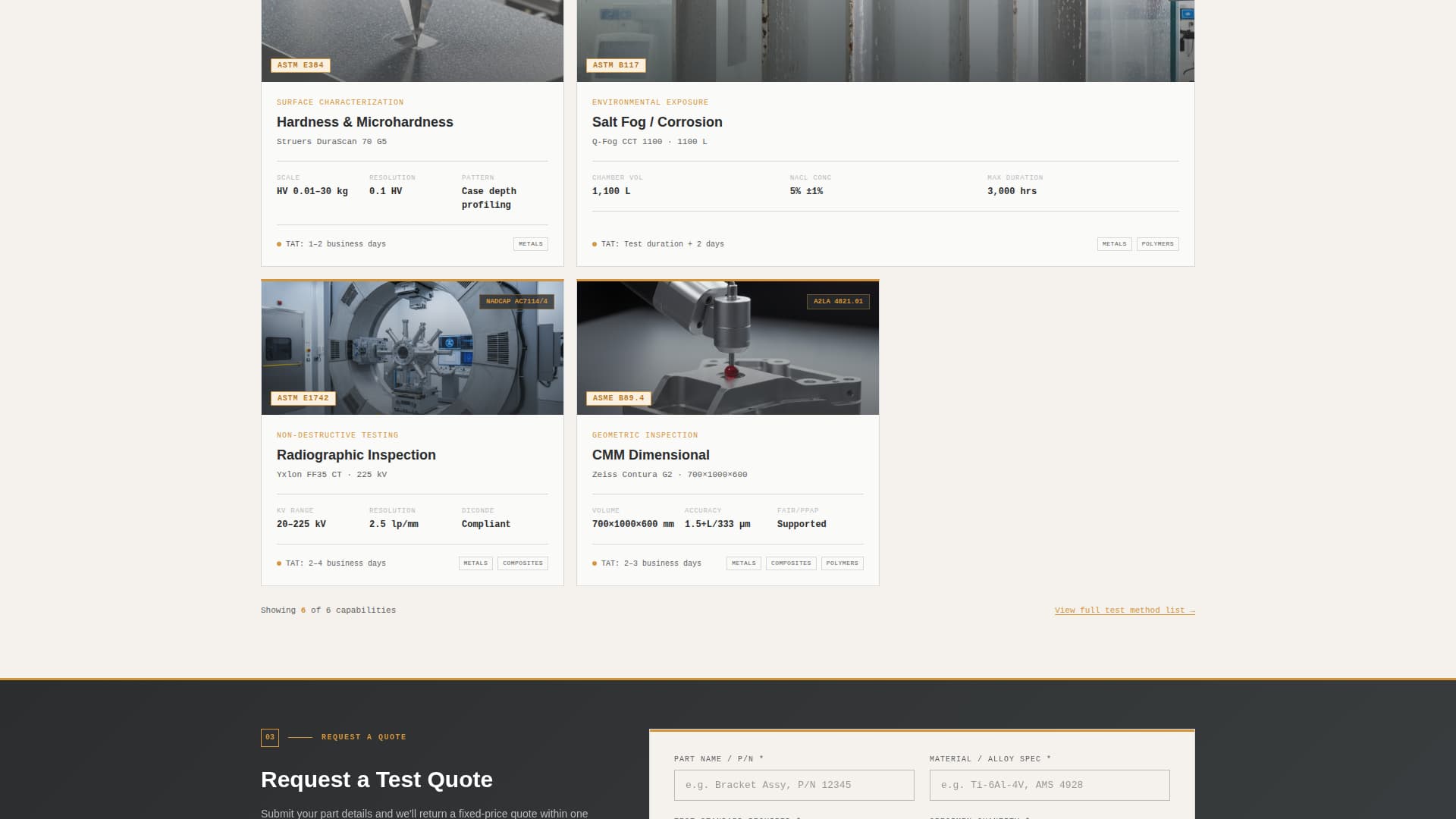 Aerospace Testing & Quality Laboratory Website Template