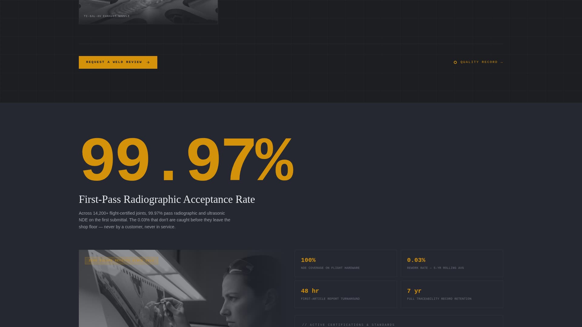 Aerospace Welding & Joining Services Website Template