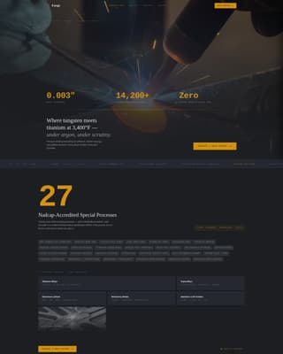 Aerospace Welding & Joining Services Website Template