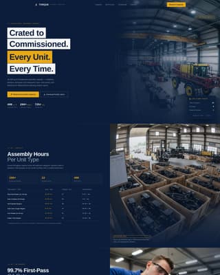 Specialist Agricultural Equipment Manufacturing Professional Website Template