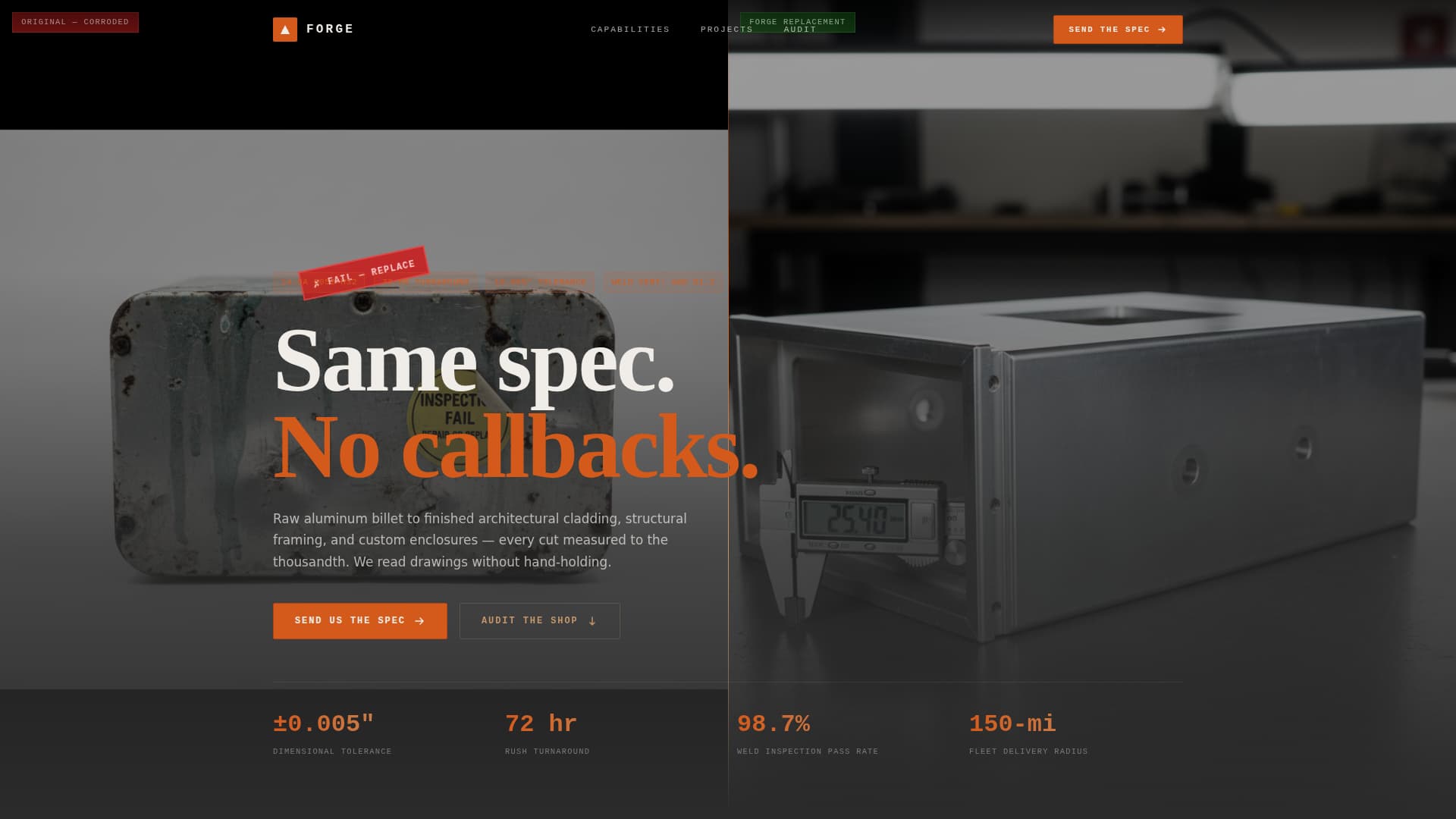 Complete Metal & Steel Fabrication Professional Website Template