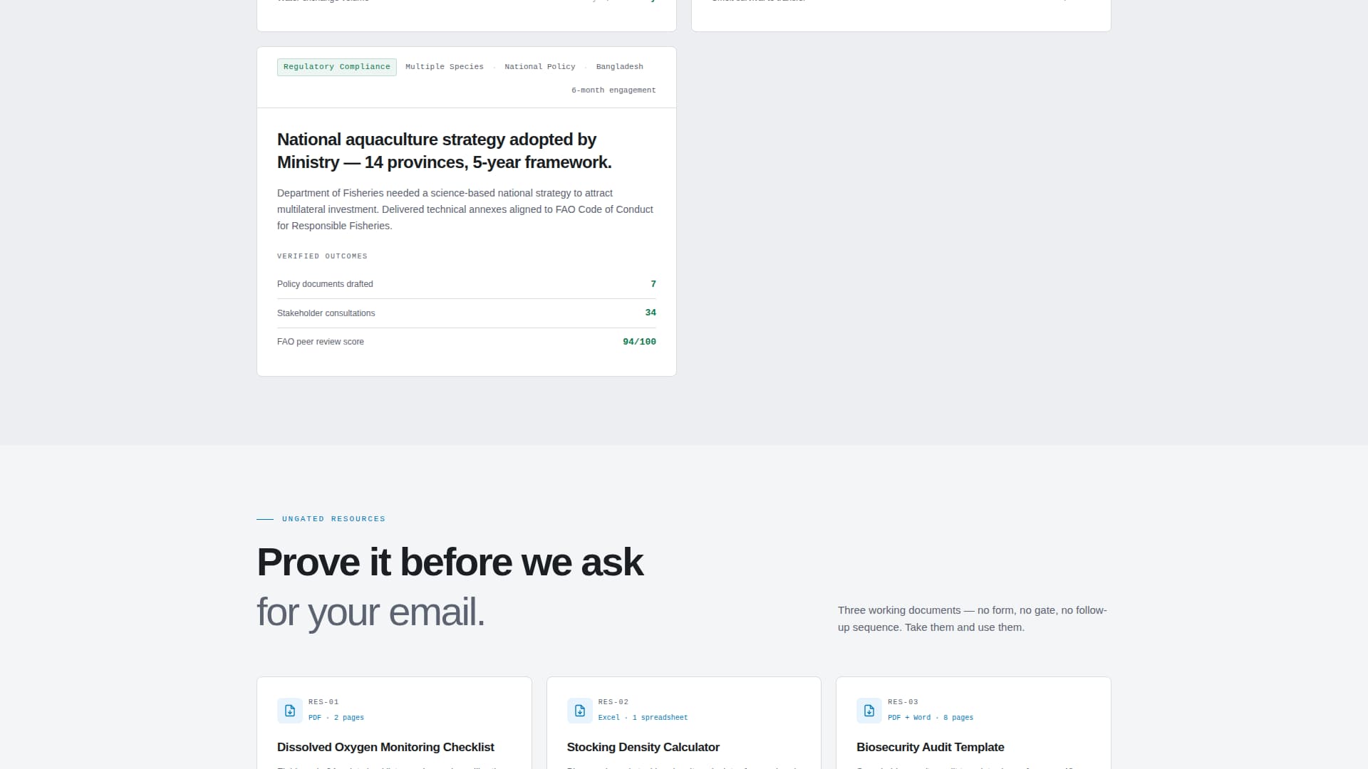 Aquaculture Consulting Services Website Template