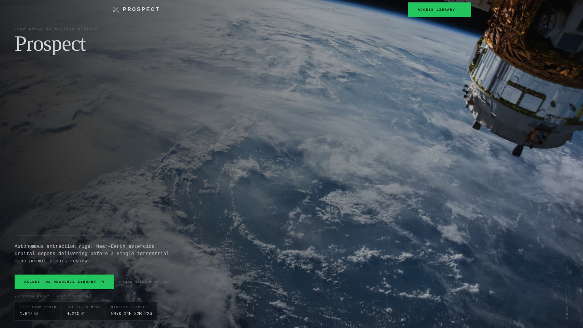 Specialist Space & Advanced Aerospace Professional Website Template