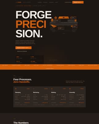 Forge — Expert Vehicle Manufacturing Landing Page Template