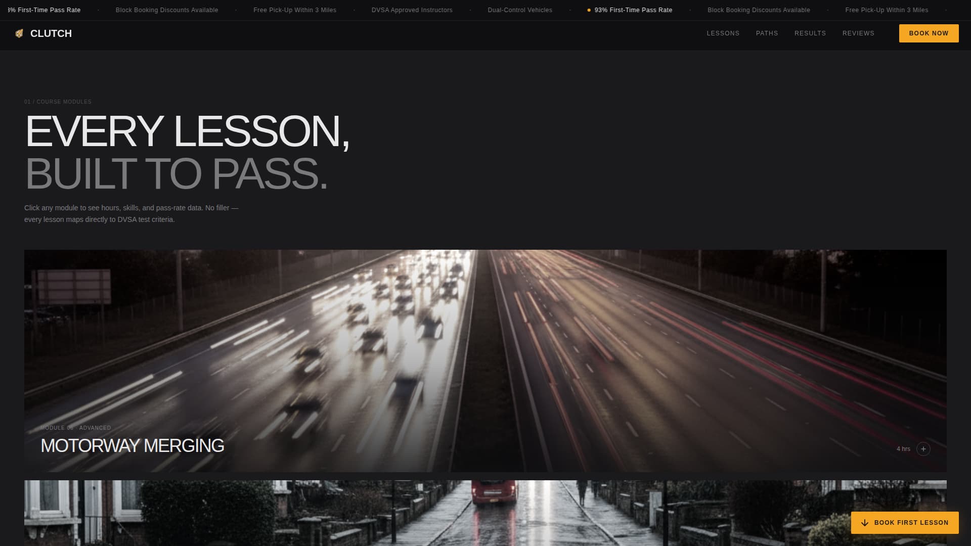 Clutch - Industrial Driving School Landing Page Template