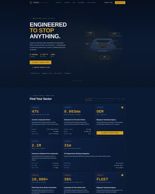 Component & Equipment Manufacturing Specialist Professional Website Template