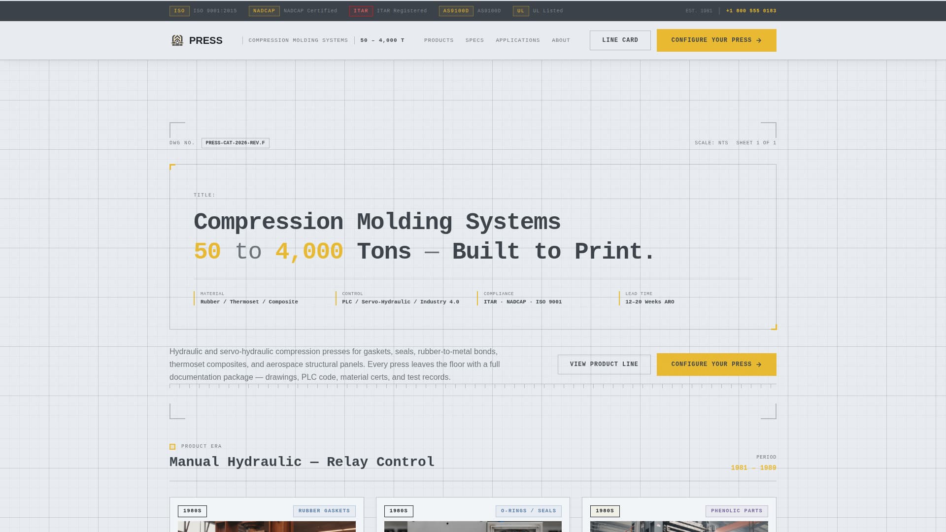 Complete Manufacturing Processes Professional Website Template