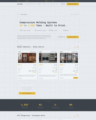 Complete Manufacturing Processes Professional Website Template