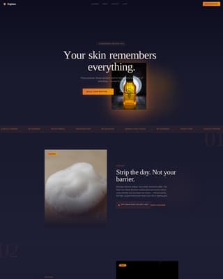 Regimen - Cinematic Grooming Landing Page Template