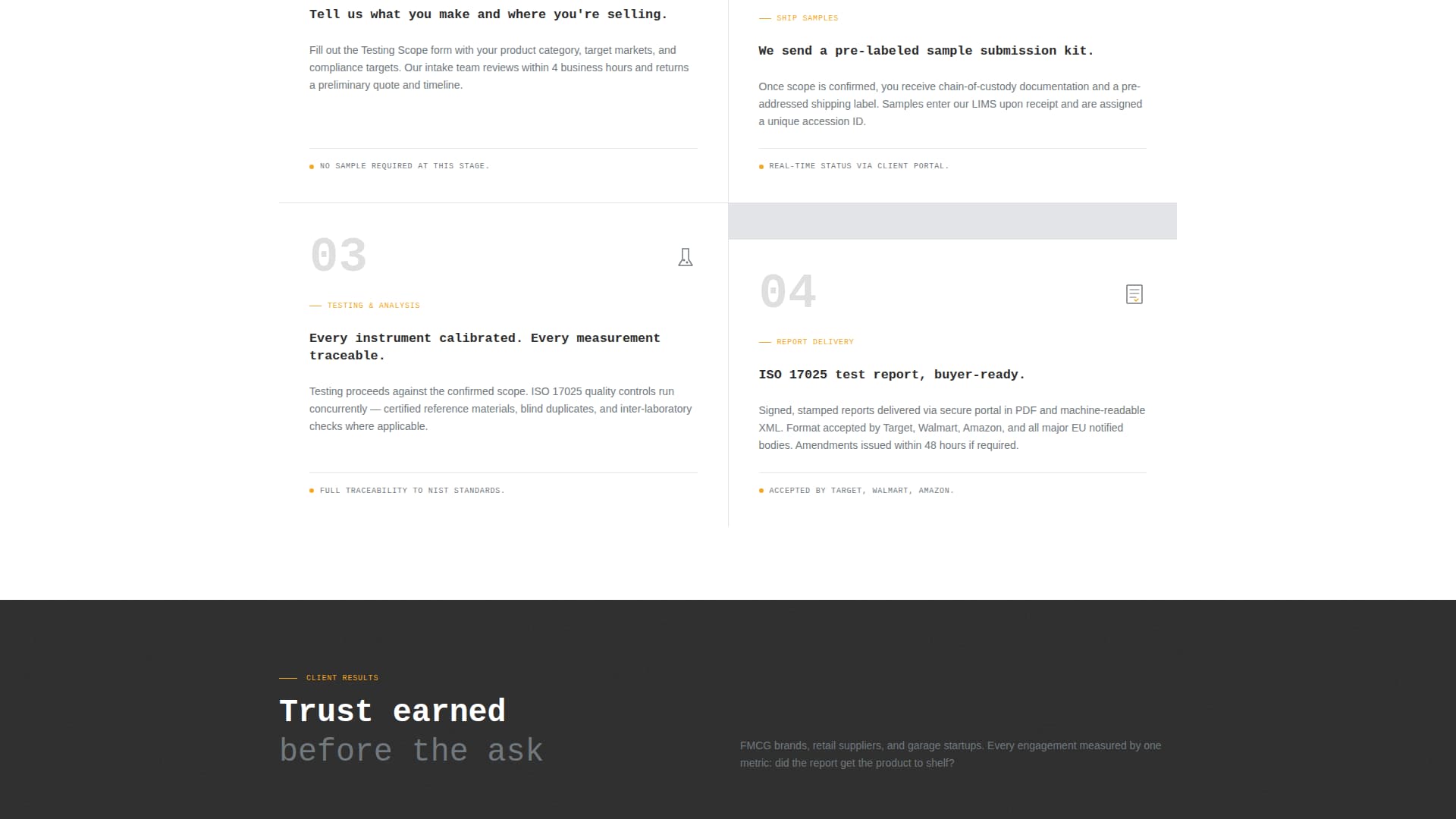Assay — Authoritative Laboratory Landing Page Template