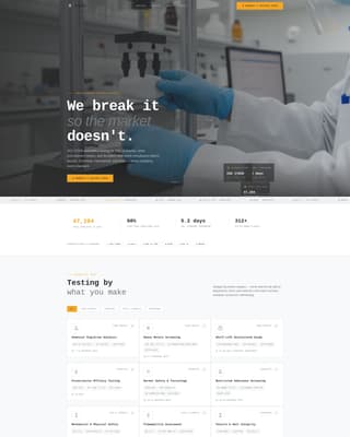 Assay — Authoritative Laboratory Landing Page Template
