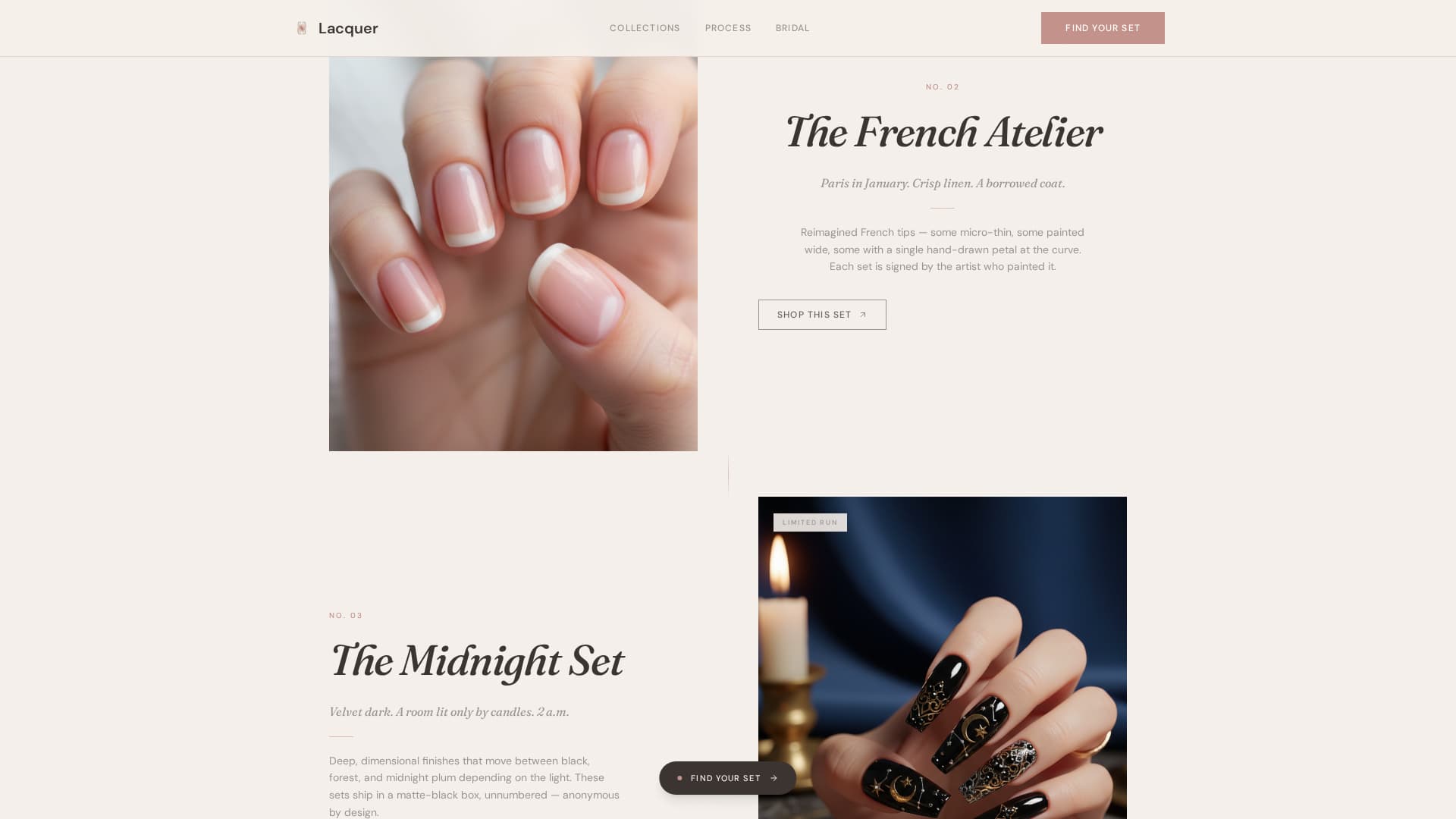 Nail & Lash Studio Blog Website Template