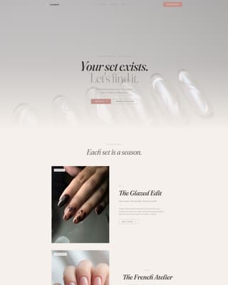 Nail & Lash Studio Blog Website Template