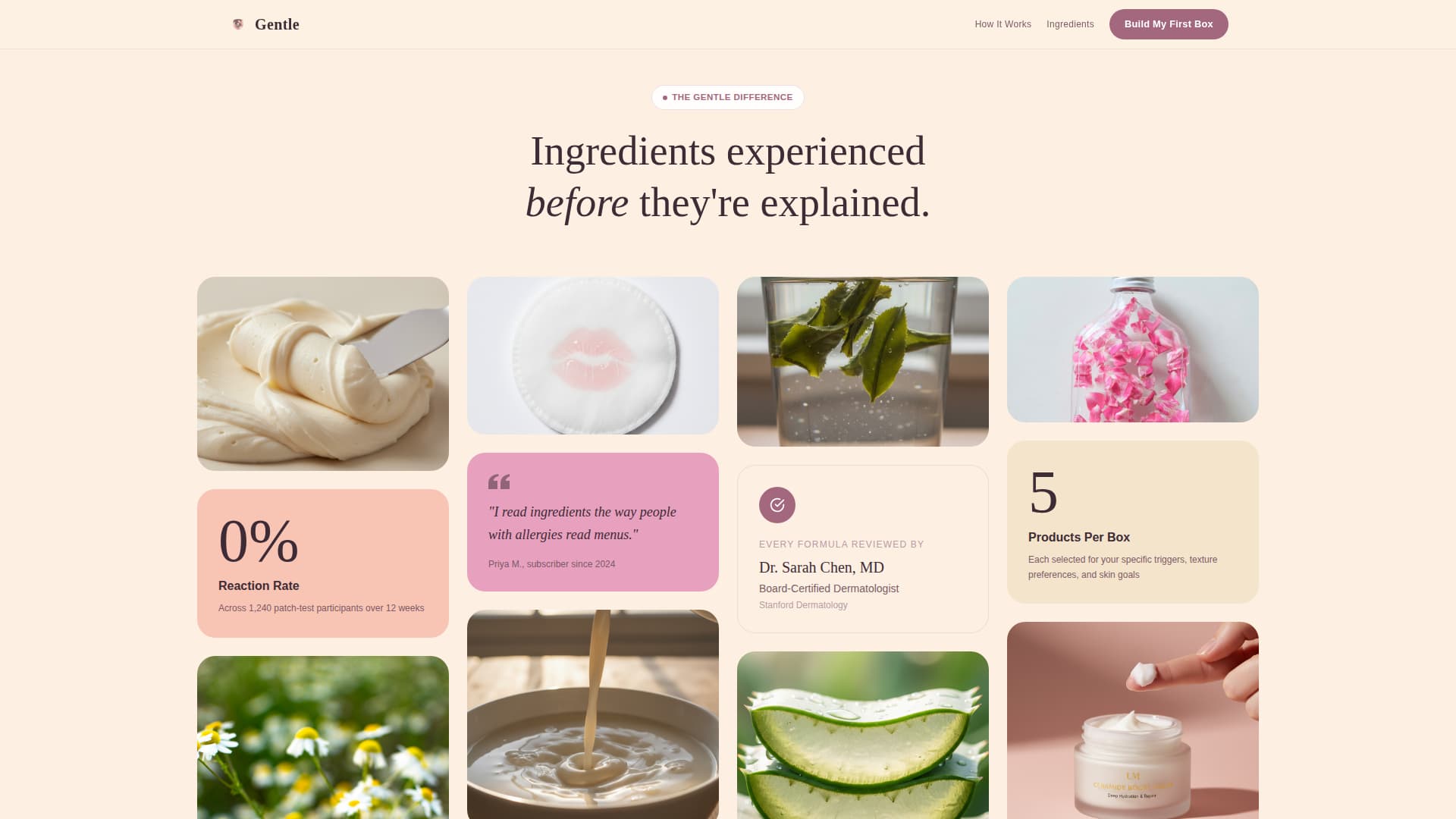 Sensitive Skin Beauty Reviews Website Template