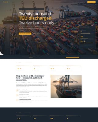 Specialist Port & Harbor Comparison Website Template