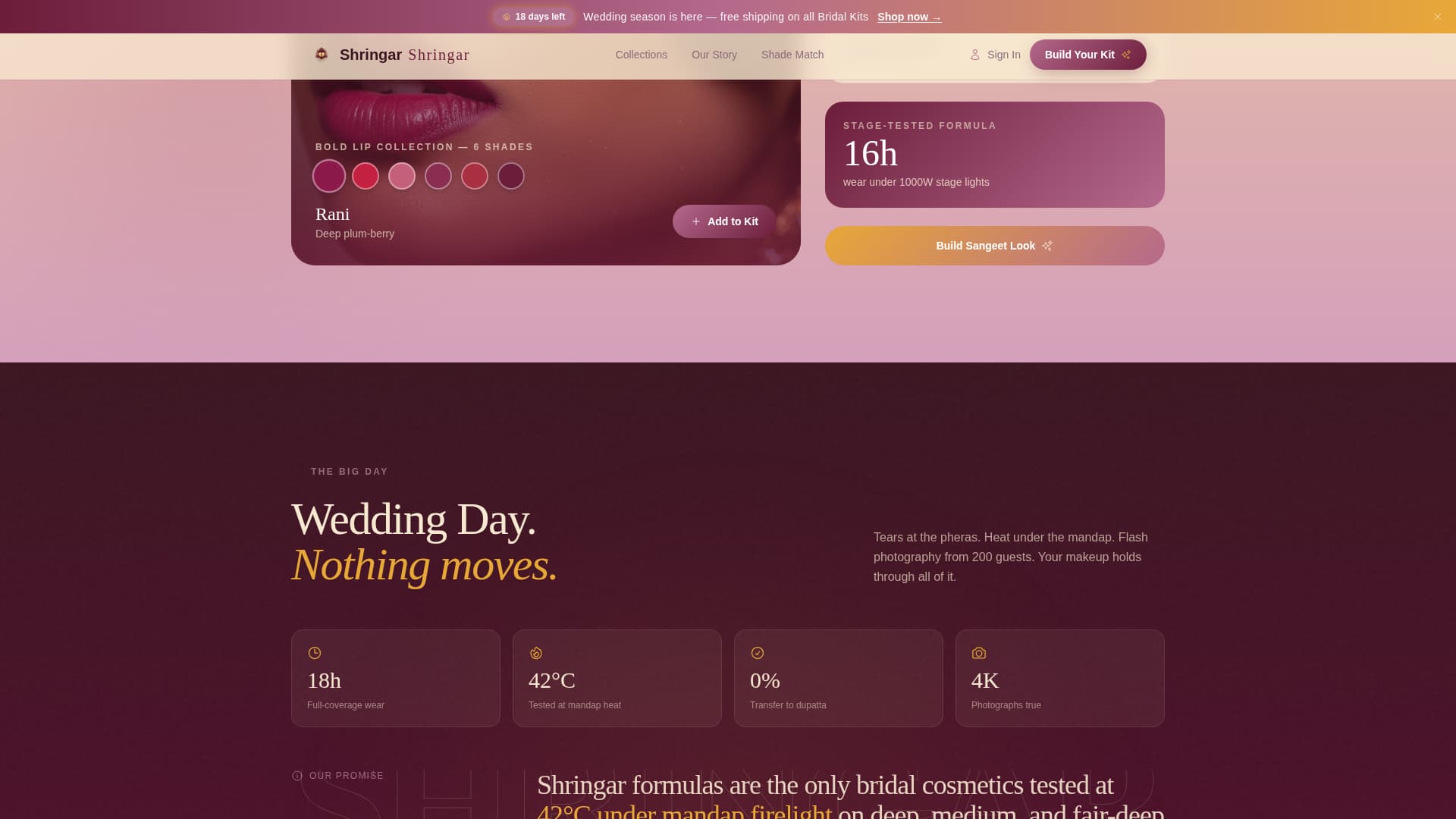 Shringar - Radiant Bridal Landing Page Template