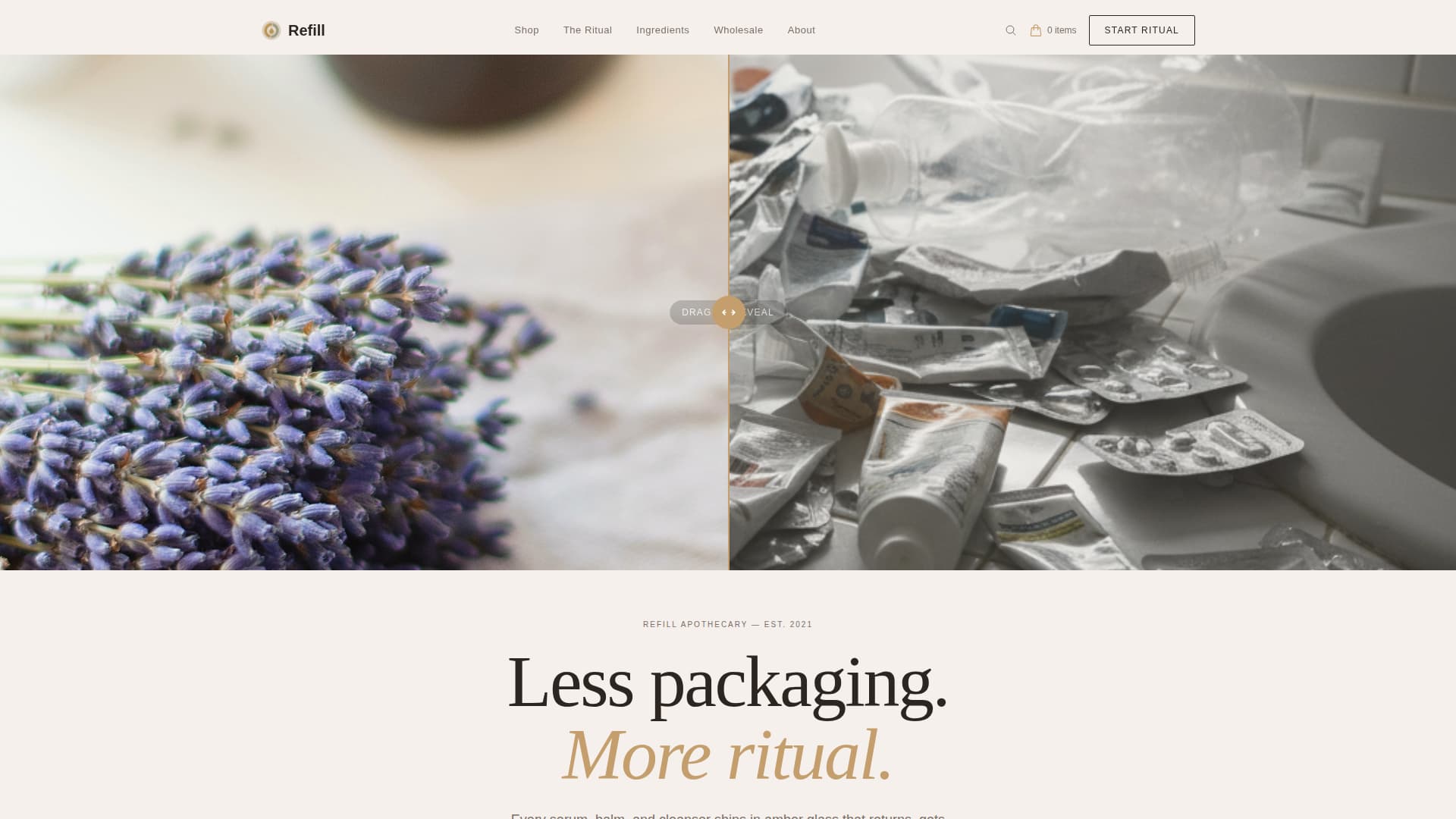 Organic & Natural Beauty Brand Professional Website Template